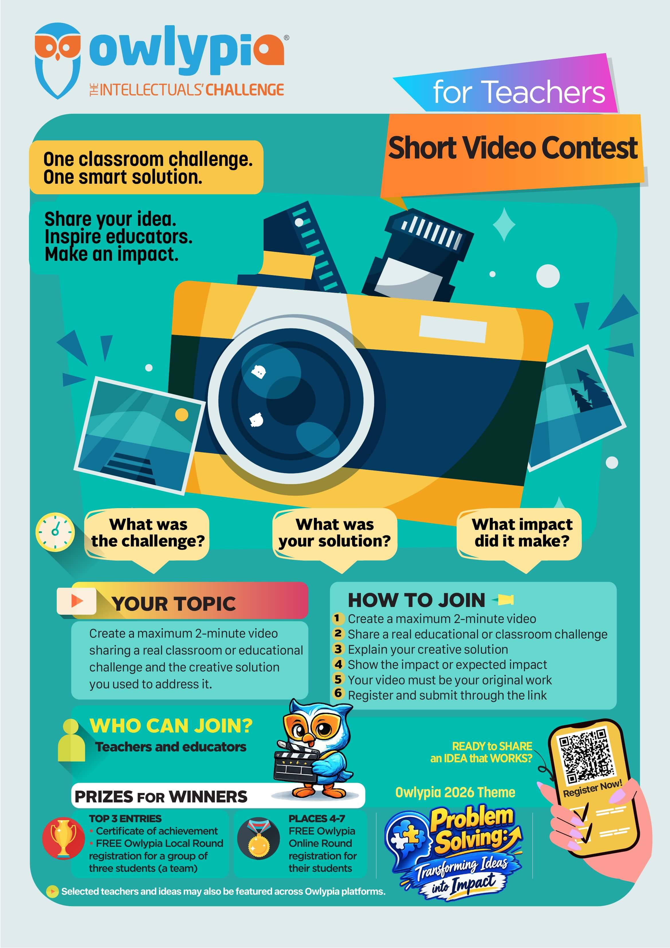 Teachers Video Contest Poster
