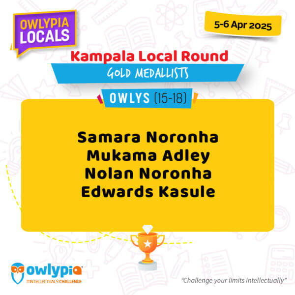 Owlypia competition results showing student achievements and awards ceremony