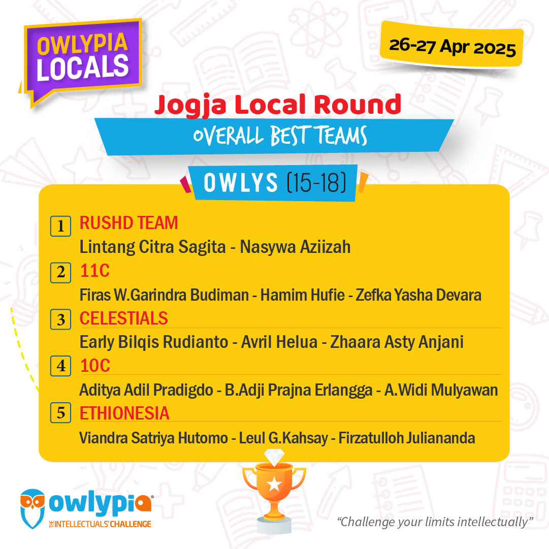 Owlypia competition results showing student achievements and awards ceremony