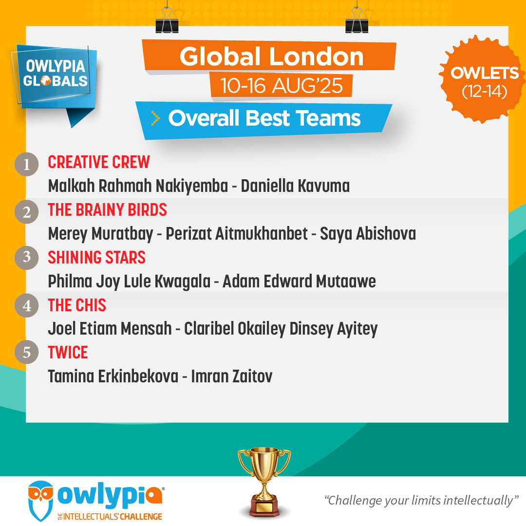 Owlypia competition results showing student achievements and awards ceremony