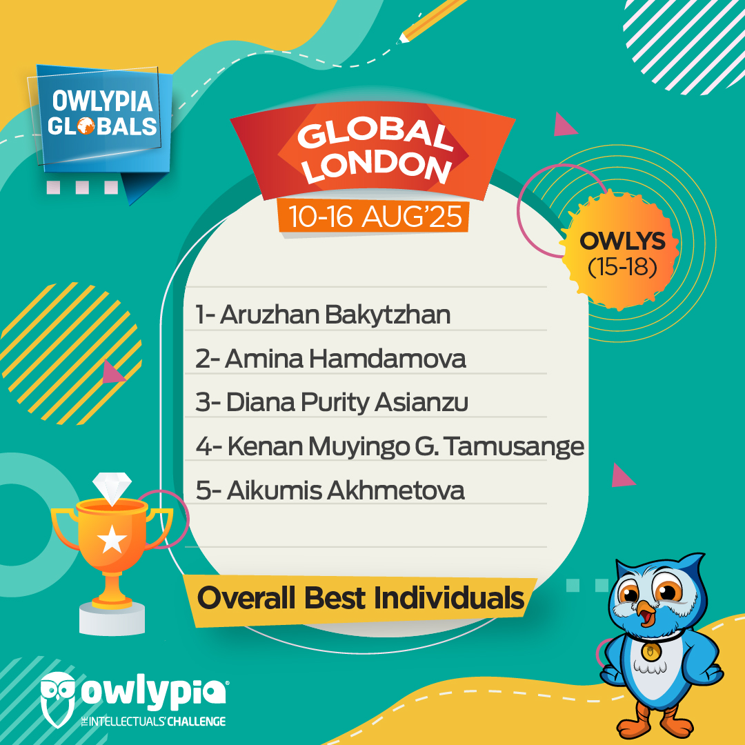 Owlypia competition results showing student achievements and awards ceremony