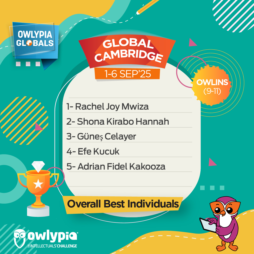 Owlypia competition results showing student achievements and awards ceremony