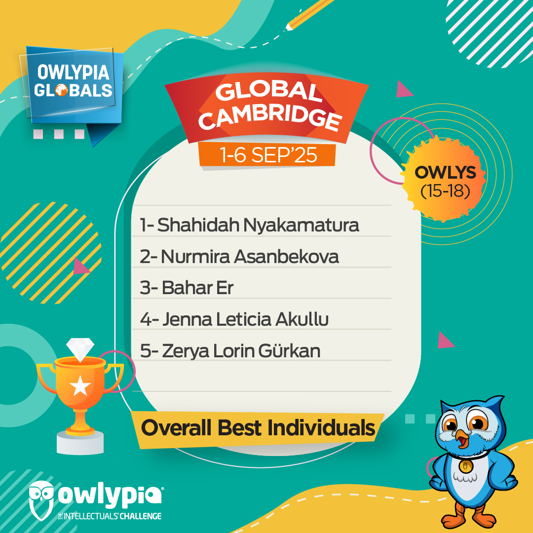 Owlypia competition results showing student achievements and awards ceremony