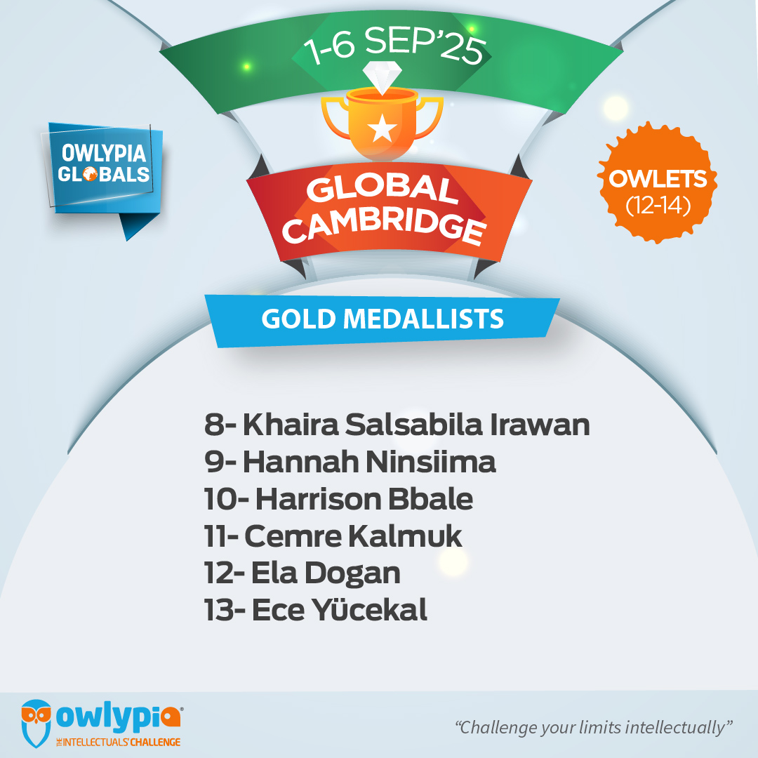 Owlypia competition results showing student achievements and awards ceremony