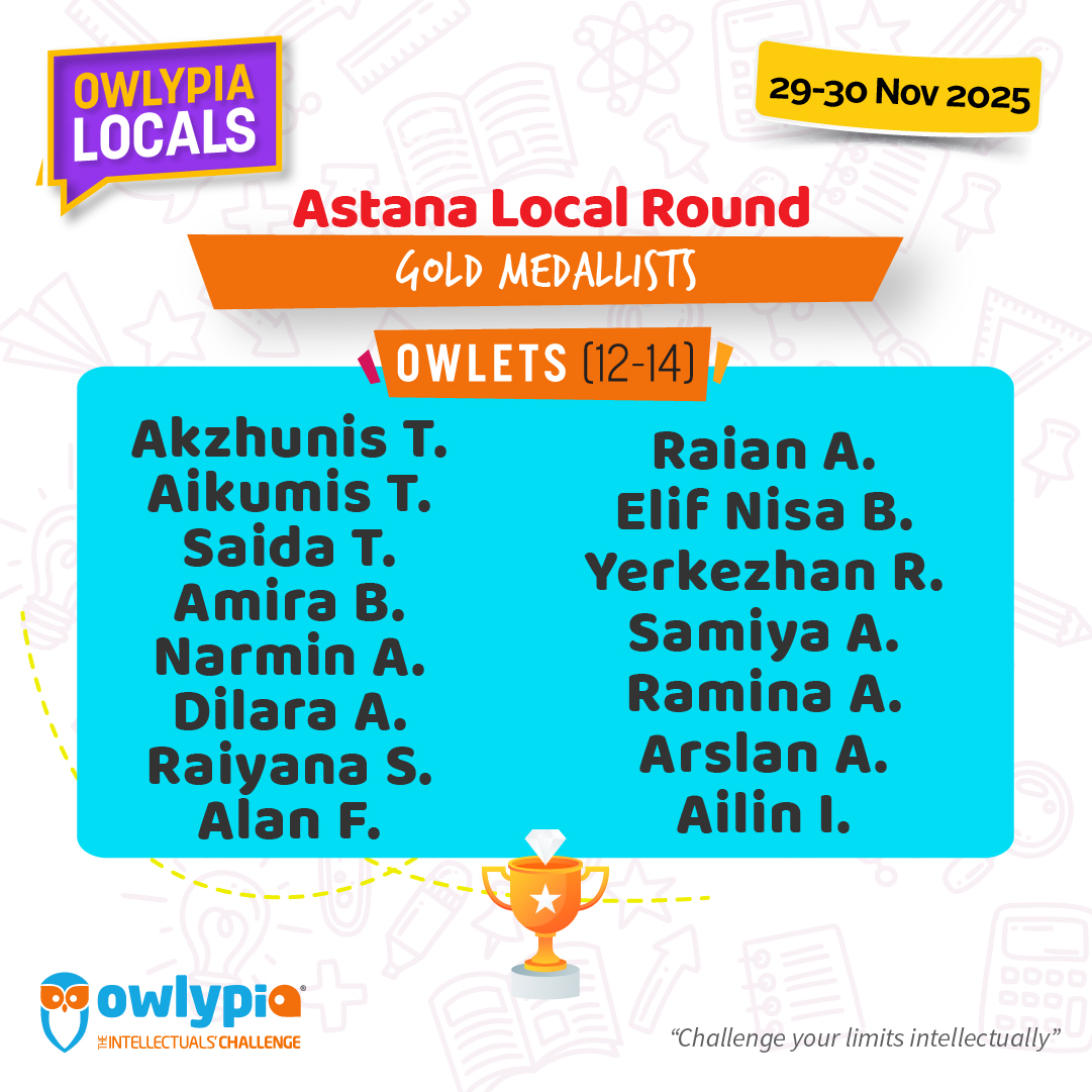 Owlypia competition results showing student achievements and awards ceremony