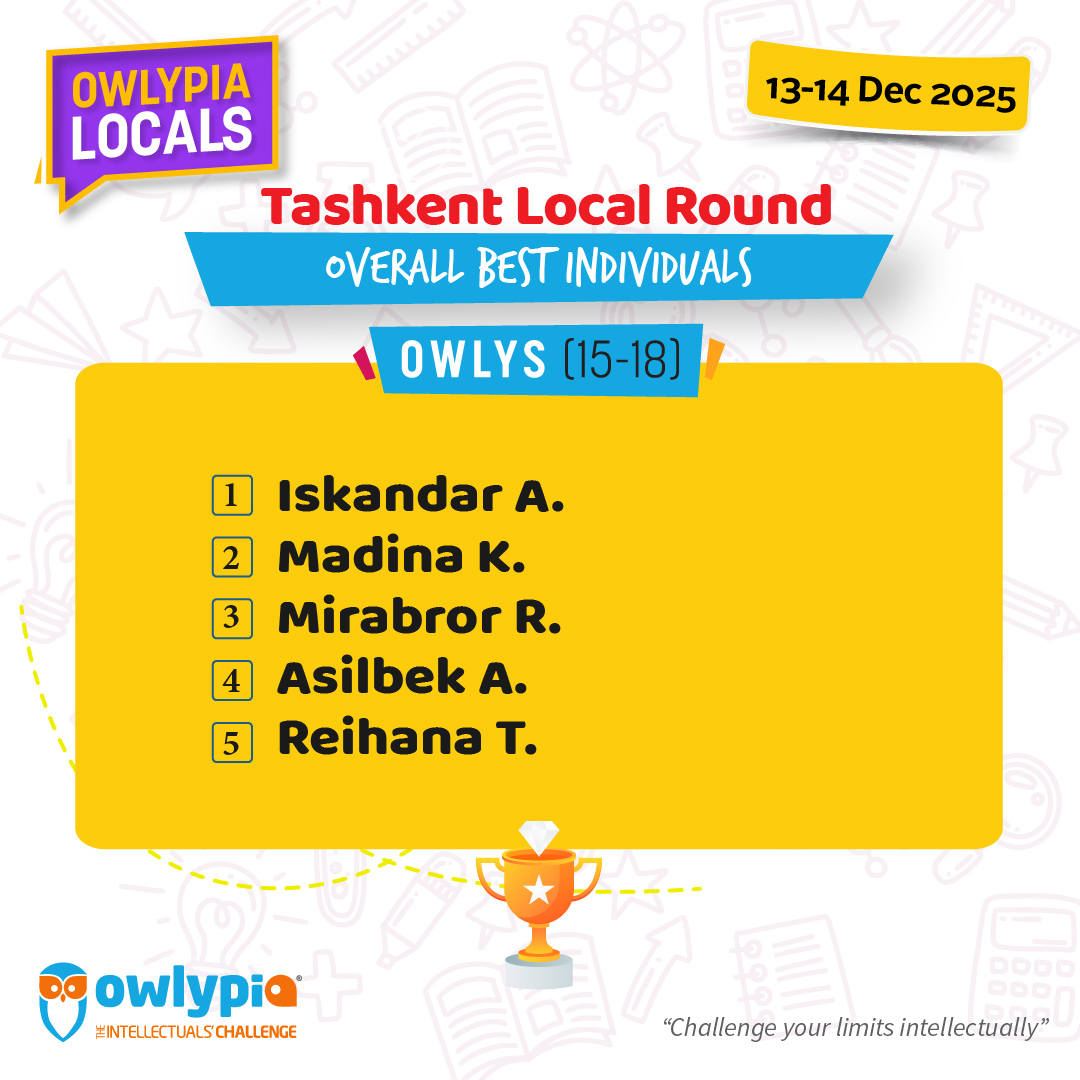 Owlypia competition results showing student achievements and awards ceremony