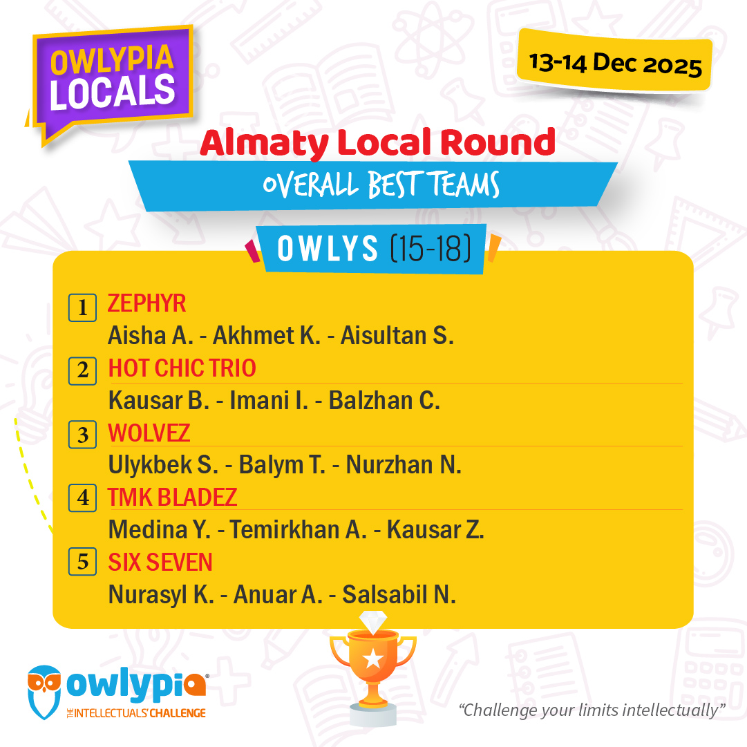 Owlypia competition results showing student achievements and awards ceremony