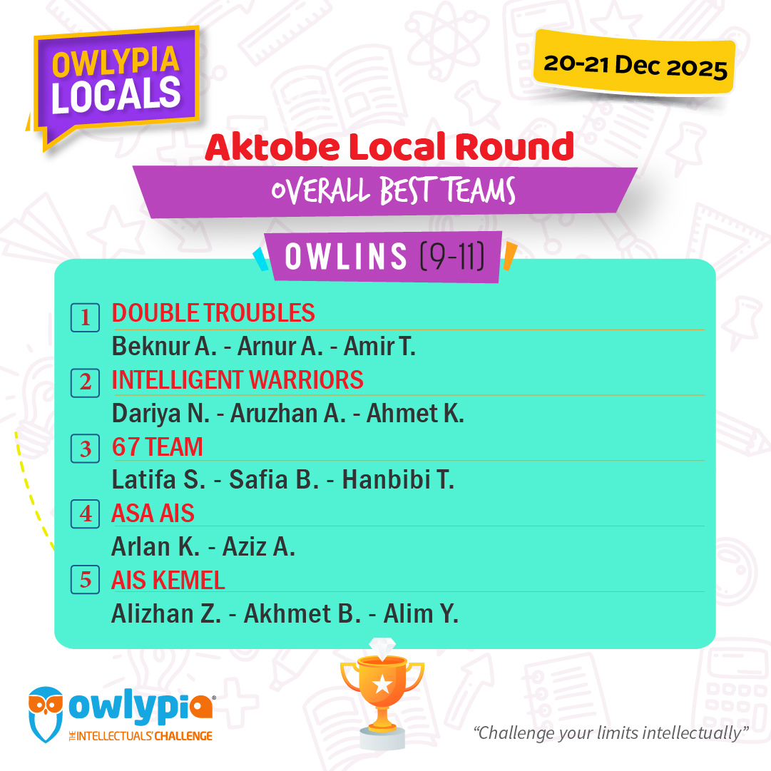 Owlypia competition results showing student achievements and awards ceremony