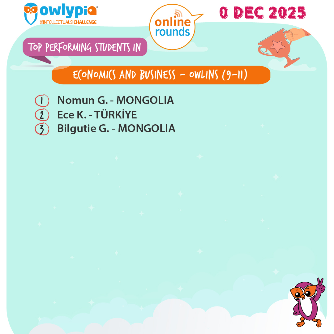 Owlypia competition results showing student achievements and awards ceremony