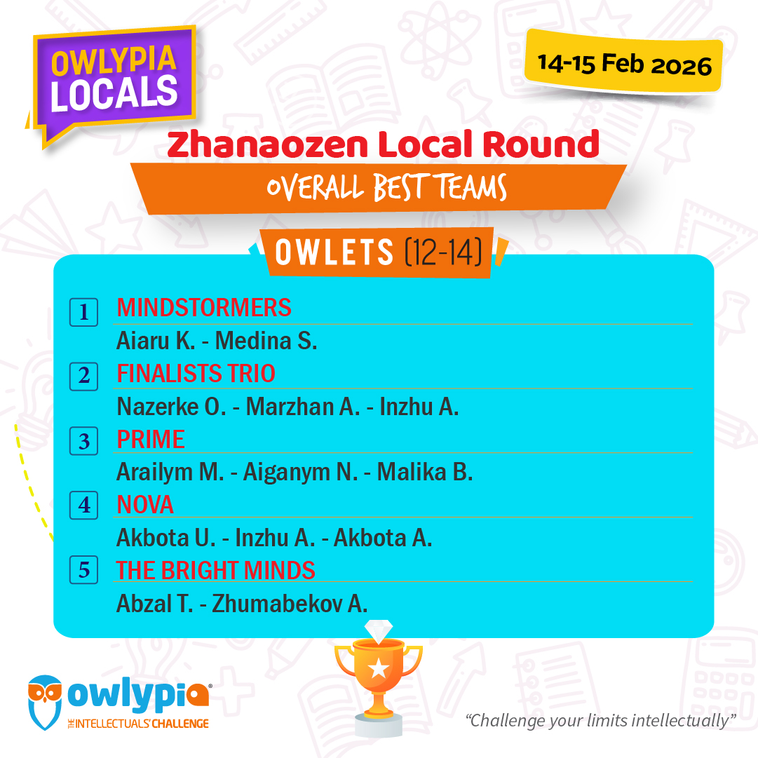 Owlypia competition results showing student achievements and awards ceremony