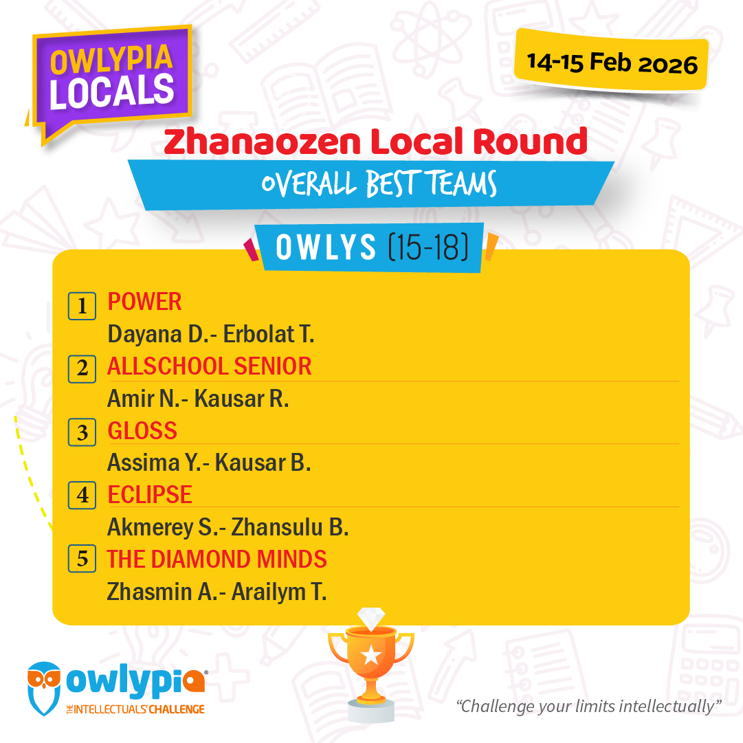 Owlypia competition results showing student achievements and awards ceremony