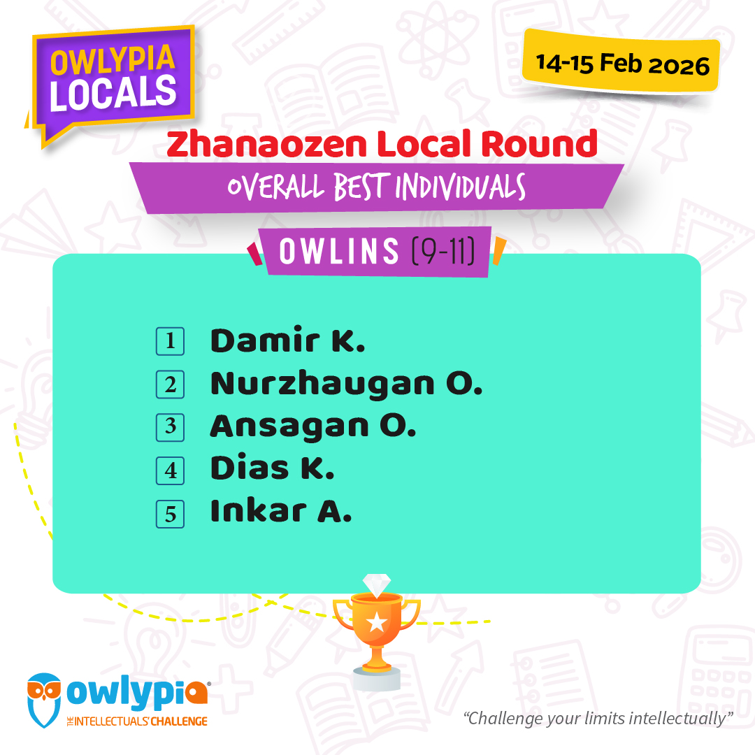 Owlypia competition results showing student achievements and awards ceremony