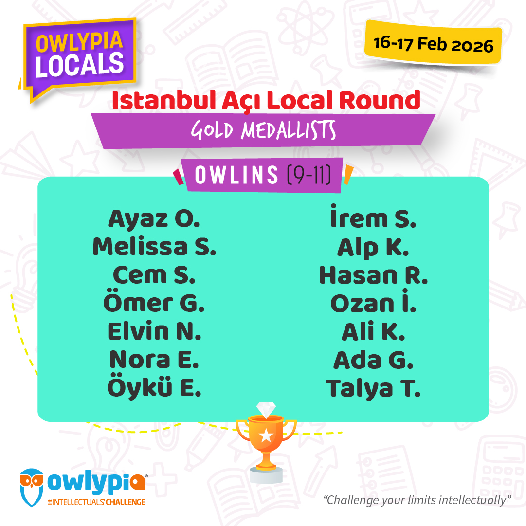 Owlypia competition results showing student achievements and awards ceremony