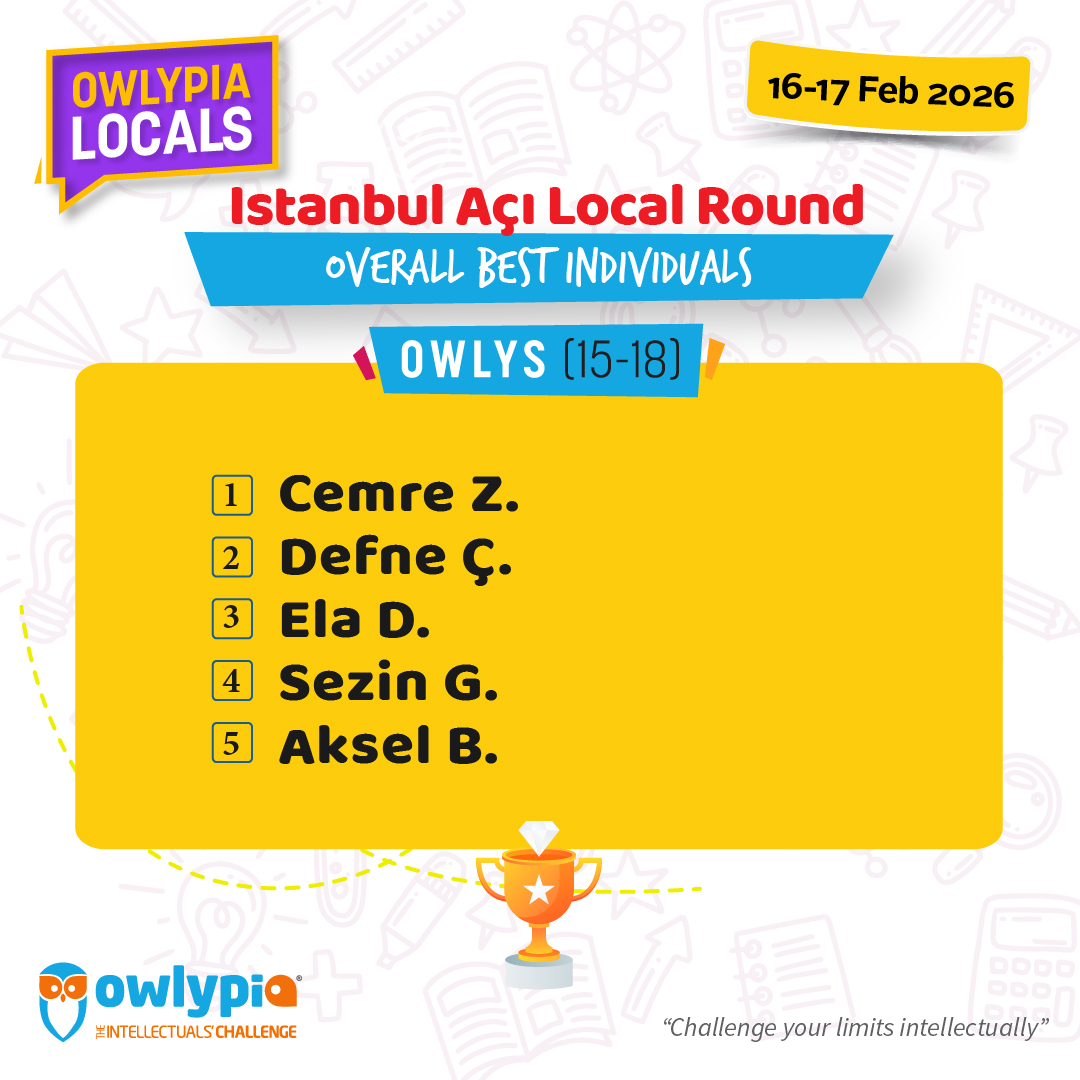 Owlypia competition results showing student achievements and awards ceremony