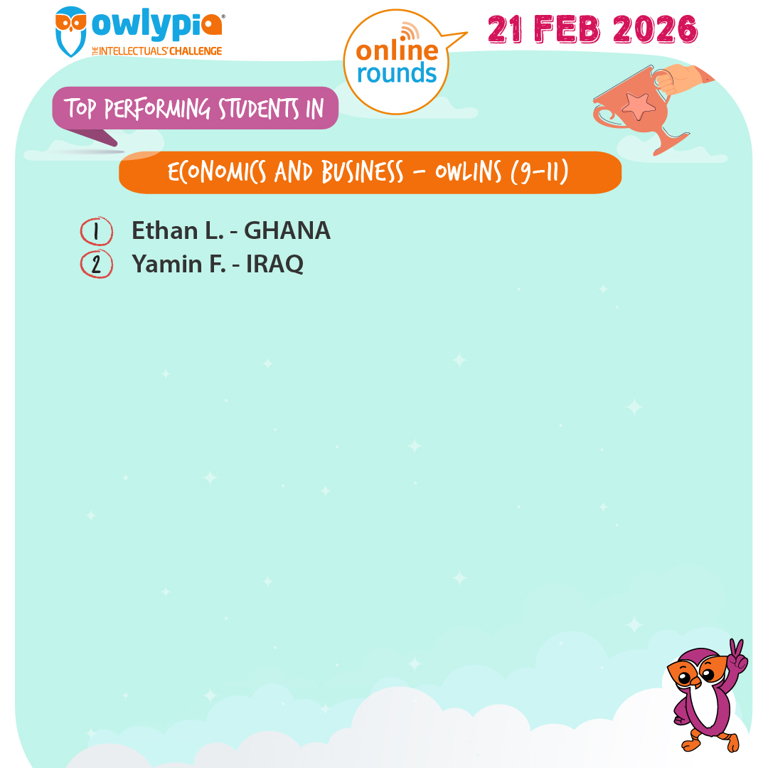 Owlypia competition results showing student achievements and awards ceremony