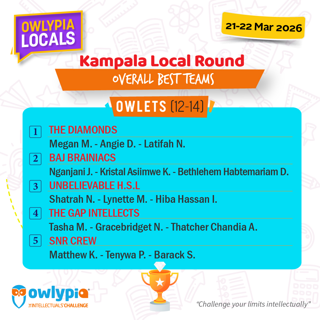Owlypia competition results showing student achievements and awards ceremony