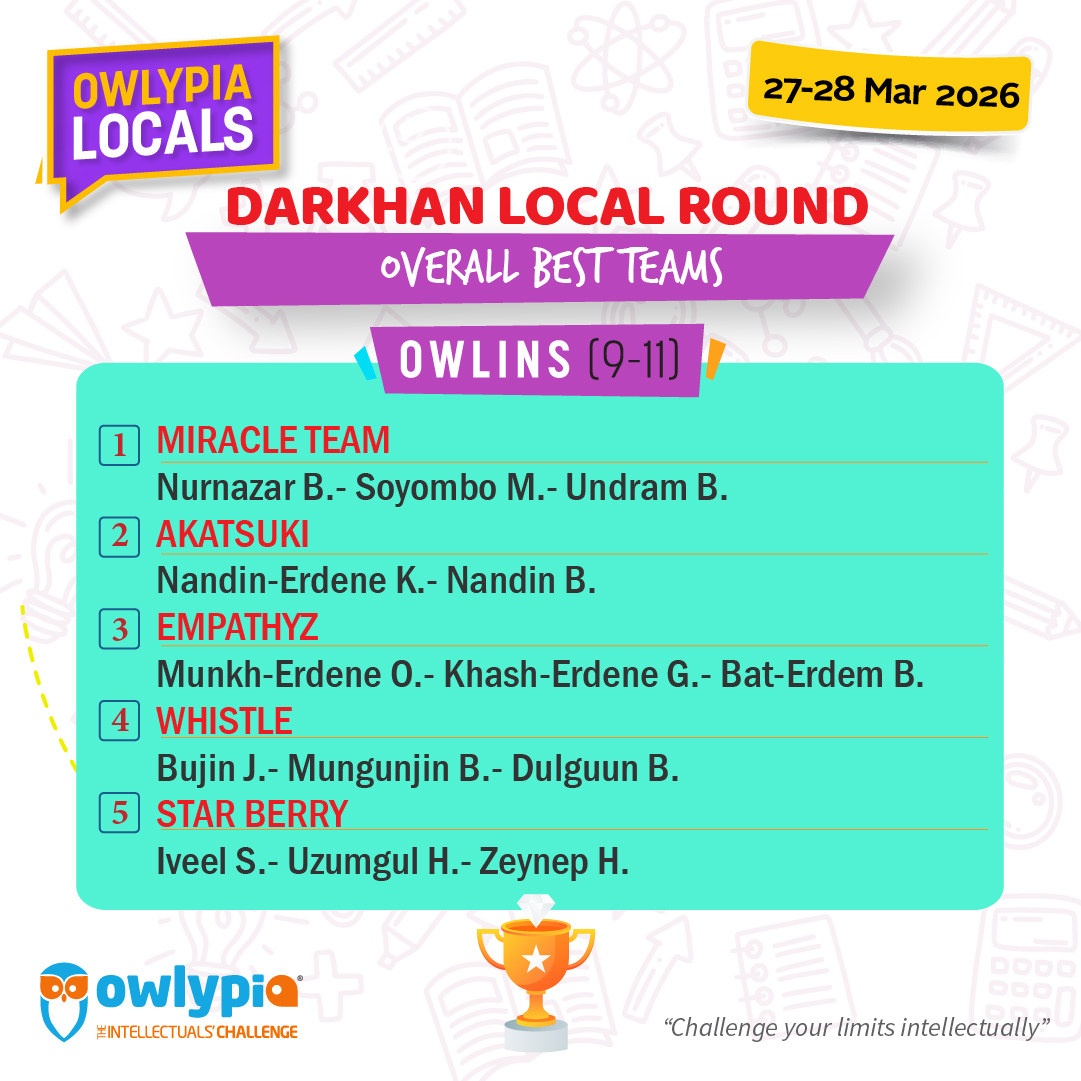 Owlypia competition results showing student achievements and awards ceremony