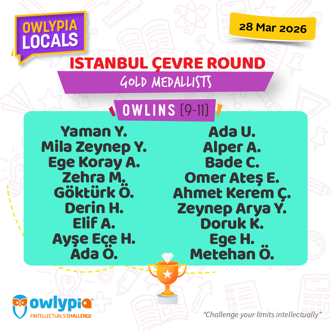 Owlypia competition results showing student achievements and awards ceremony