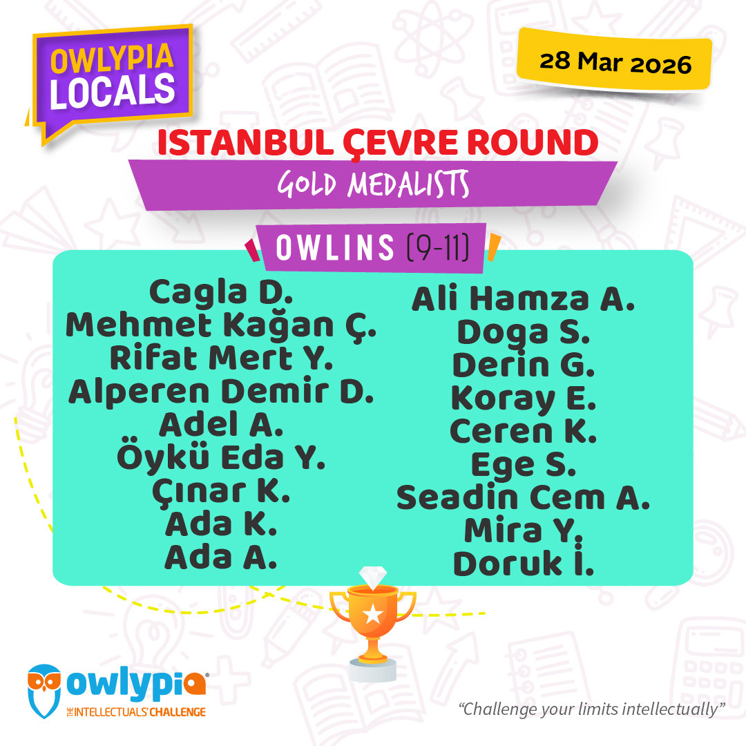 Owlypia competition results showing student achievements and awards ceremony
