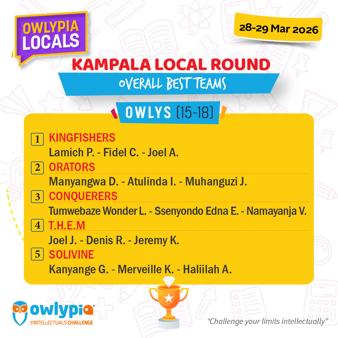 Owlypia competition results showing student achievements and awards ceremony