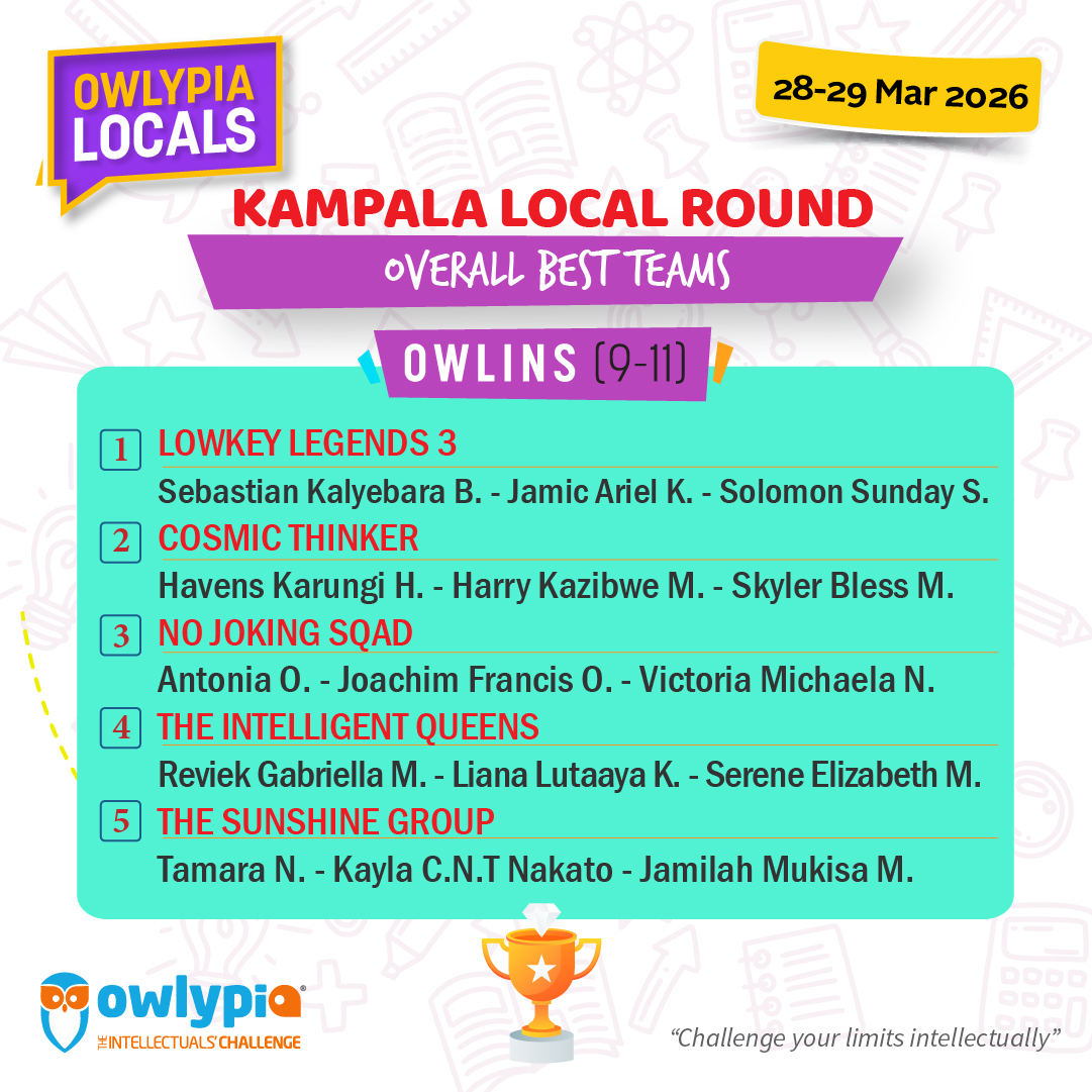 Owlypia competition results showing student achievements and awards ceremony