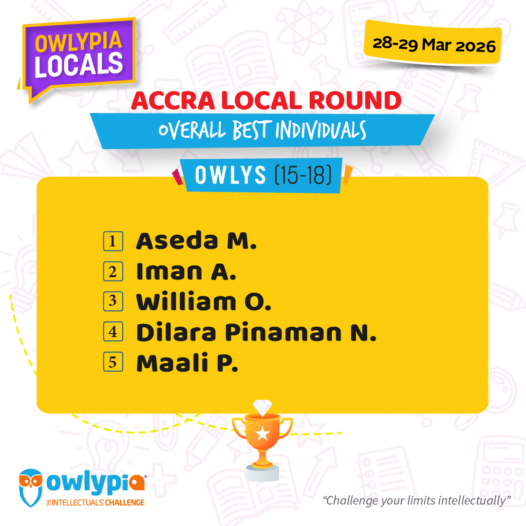 Owlypia competition results showing student achievements and awards ceremony