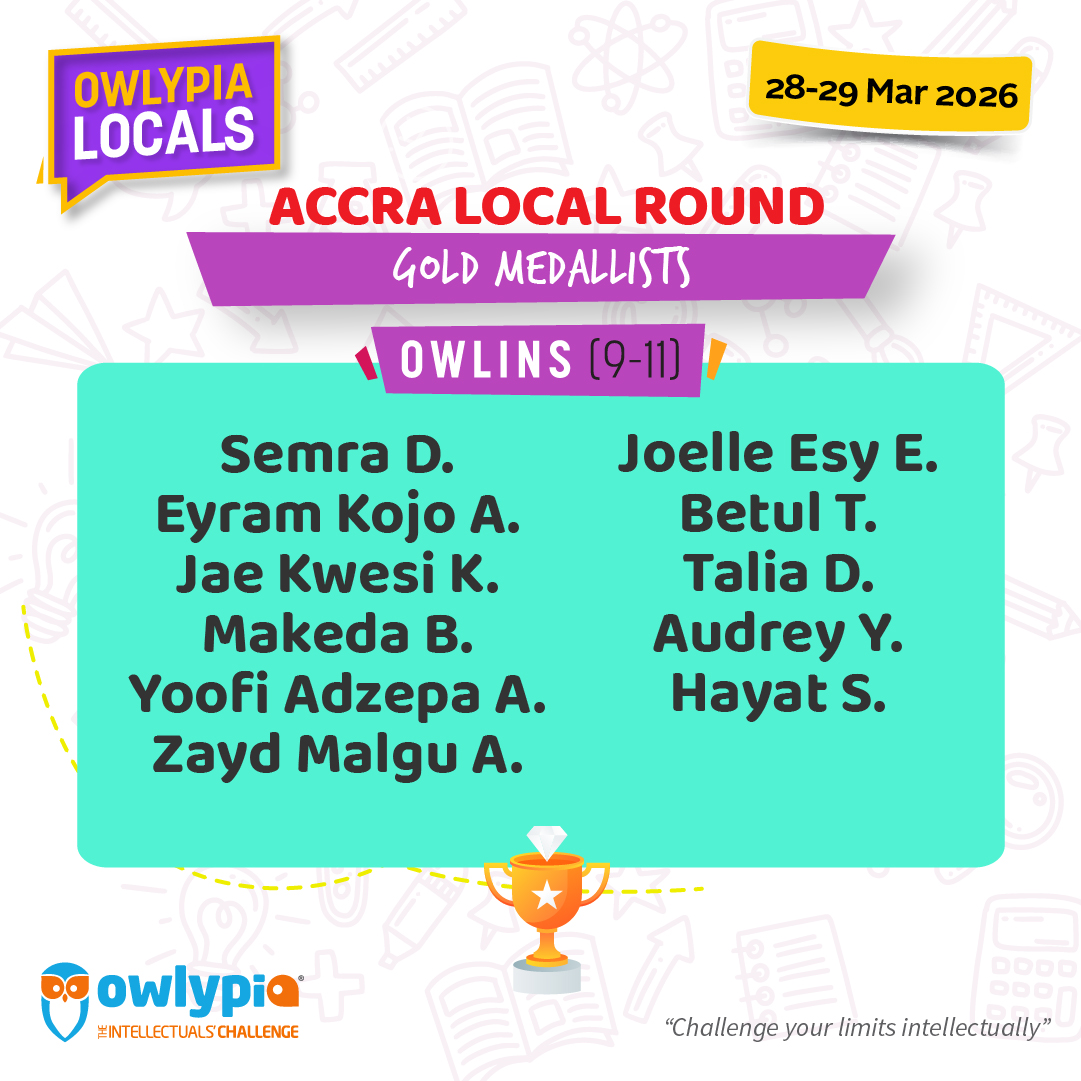 Owlypia competition results showing student achievements and awards ceremony