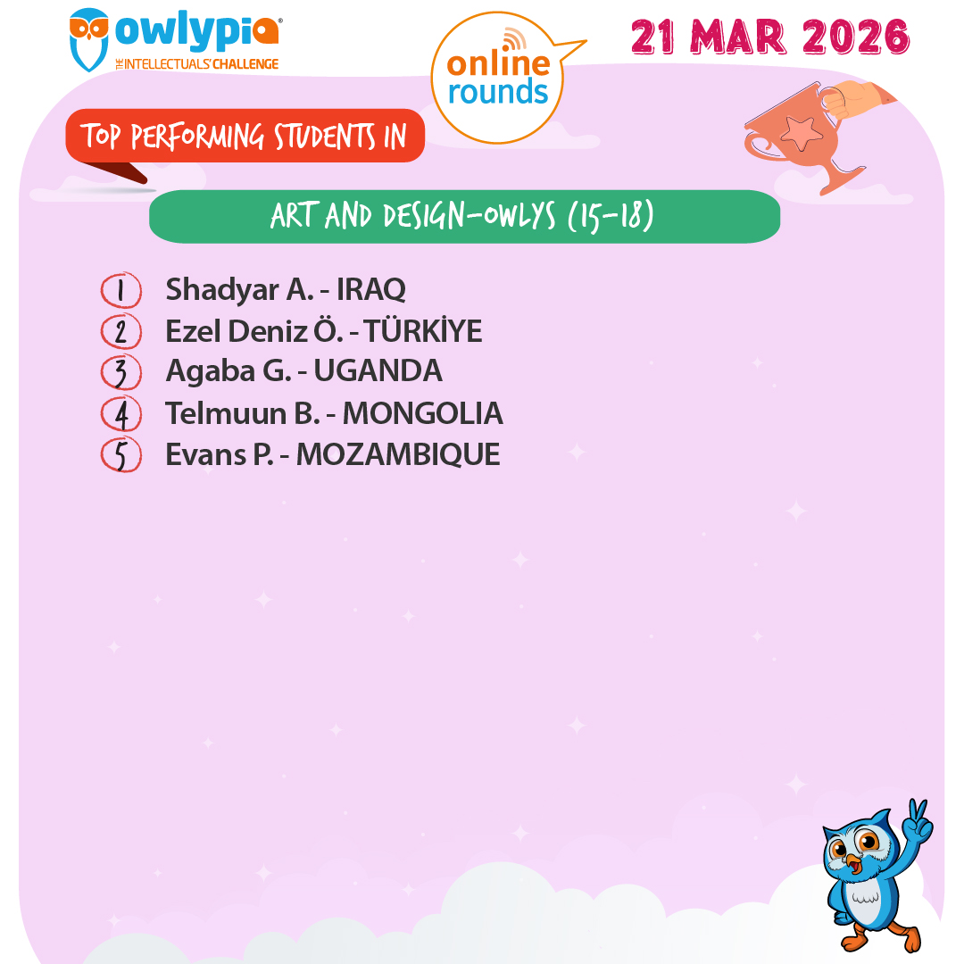 Owlypia competition results showing student achievements and awards ceremony