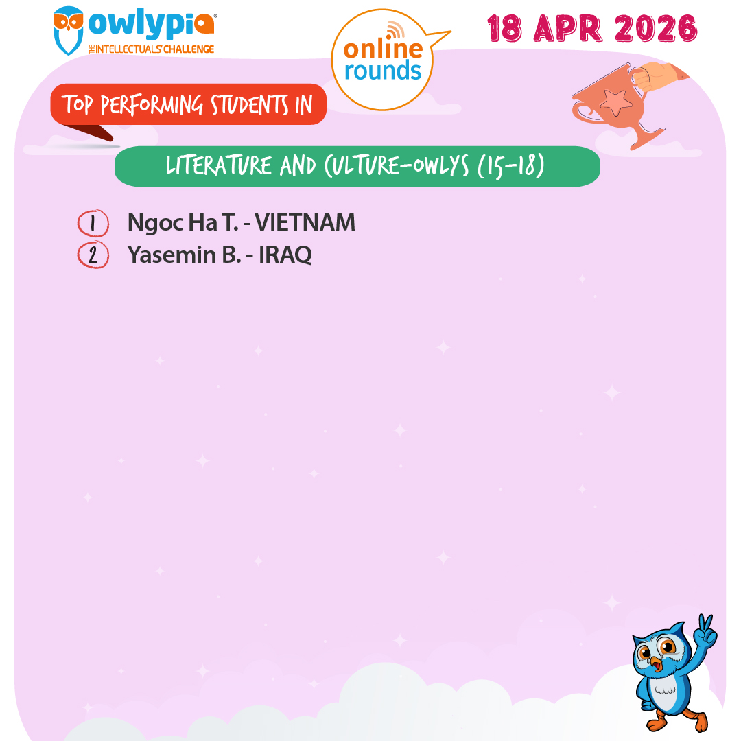 Owlypia competition results showing student achievements and awards ceremony