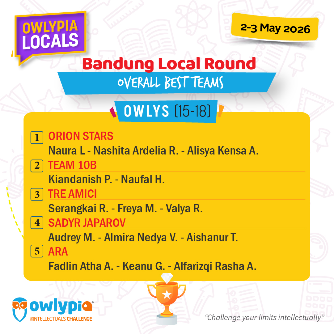 Owlypia competition results showing student achievements and awards ceremony