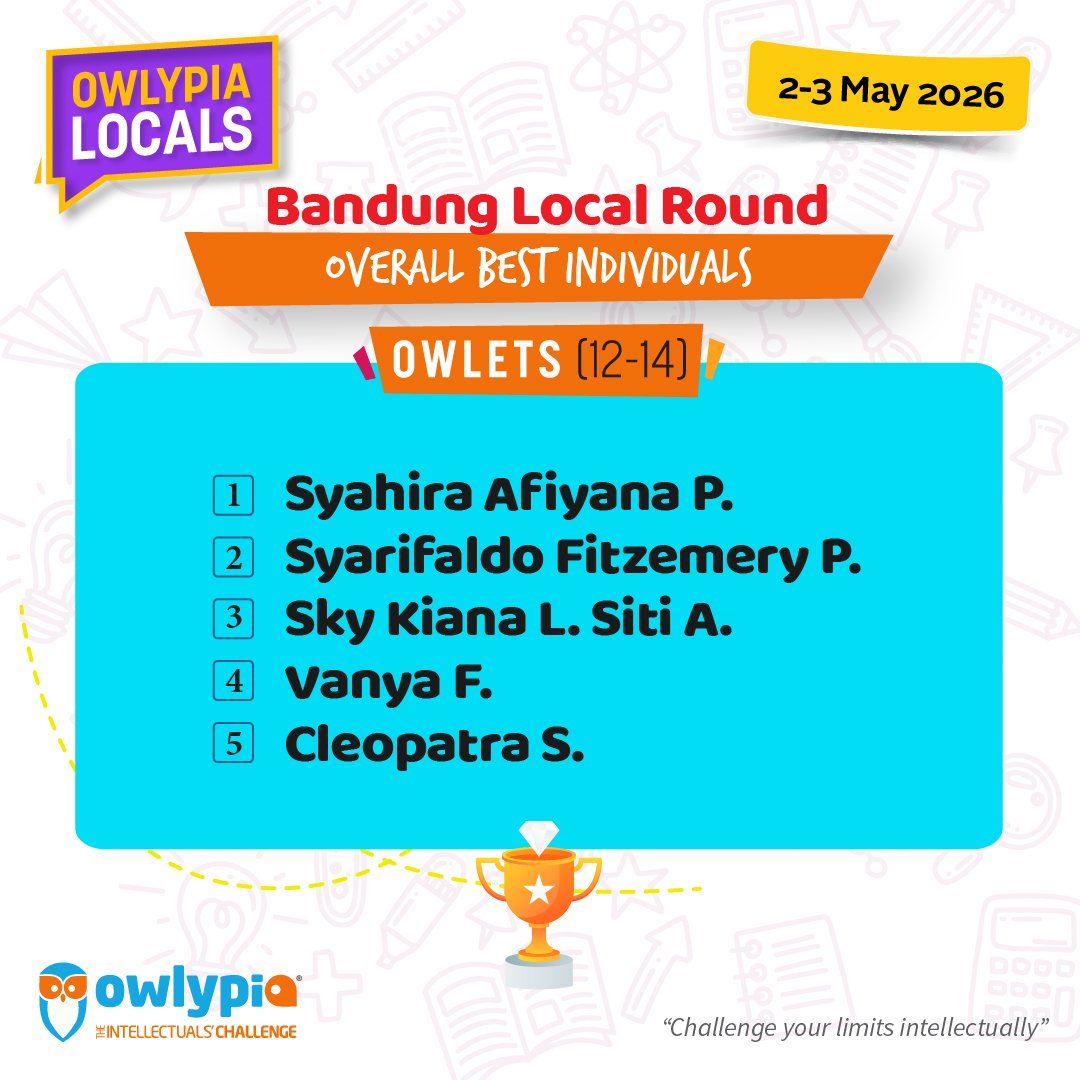 Owlypia competition results showing student achievements and awards ceremony
