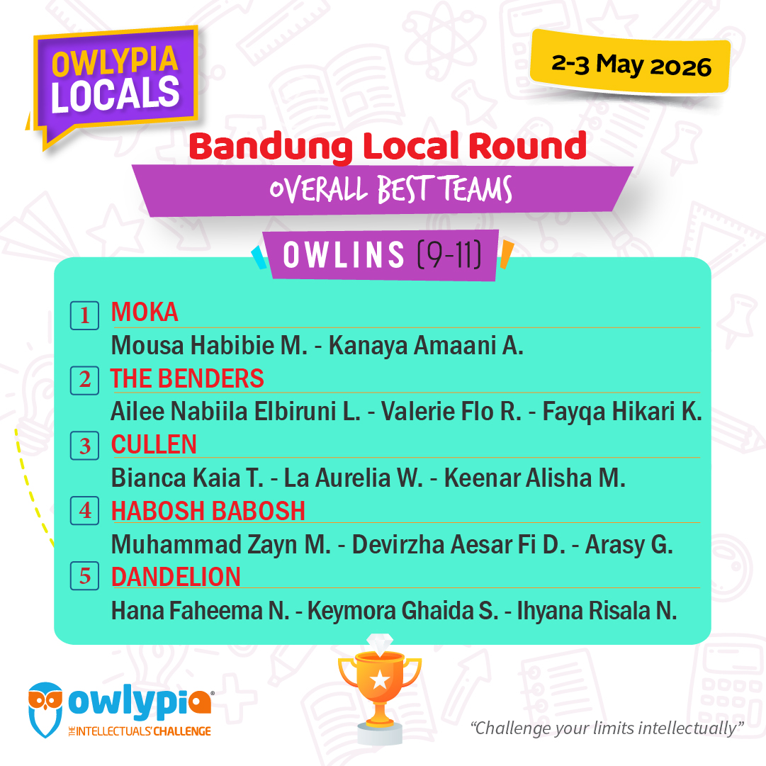 Owlypia competition results showing student achievements and awards ceremony