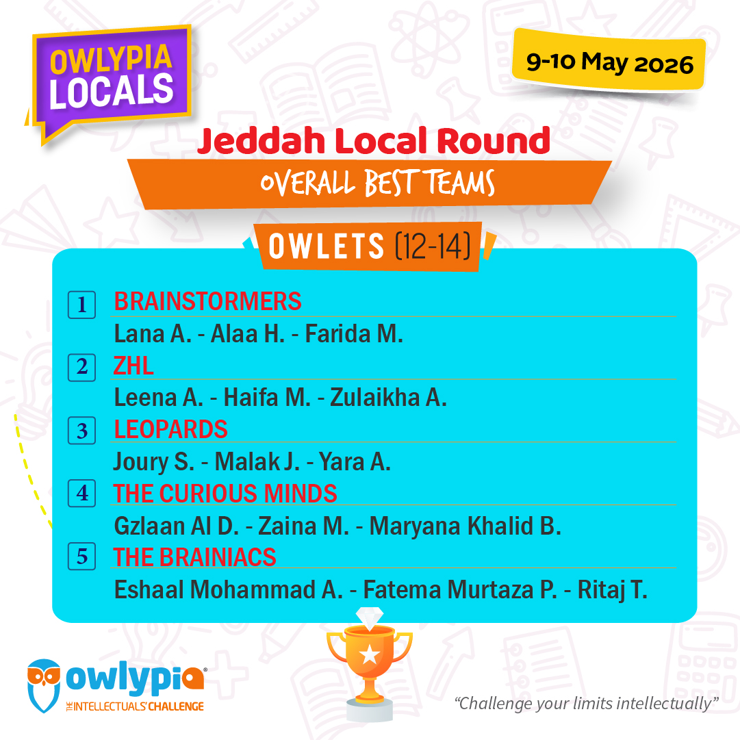 Owlypia competition results showing student achievements and awards ceremony