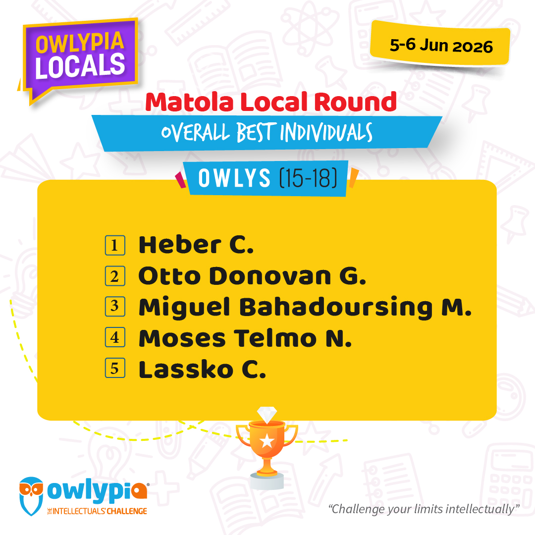 Owlypia competition results showing student achievements and awards ceremony