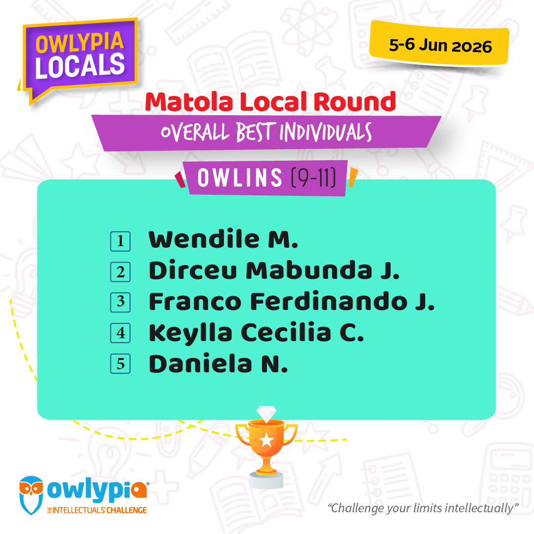 Owlypia competition results showing student achievements and awards ceremony