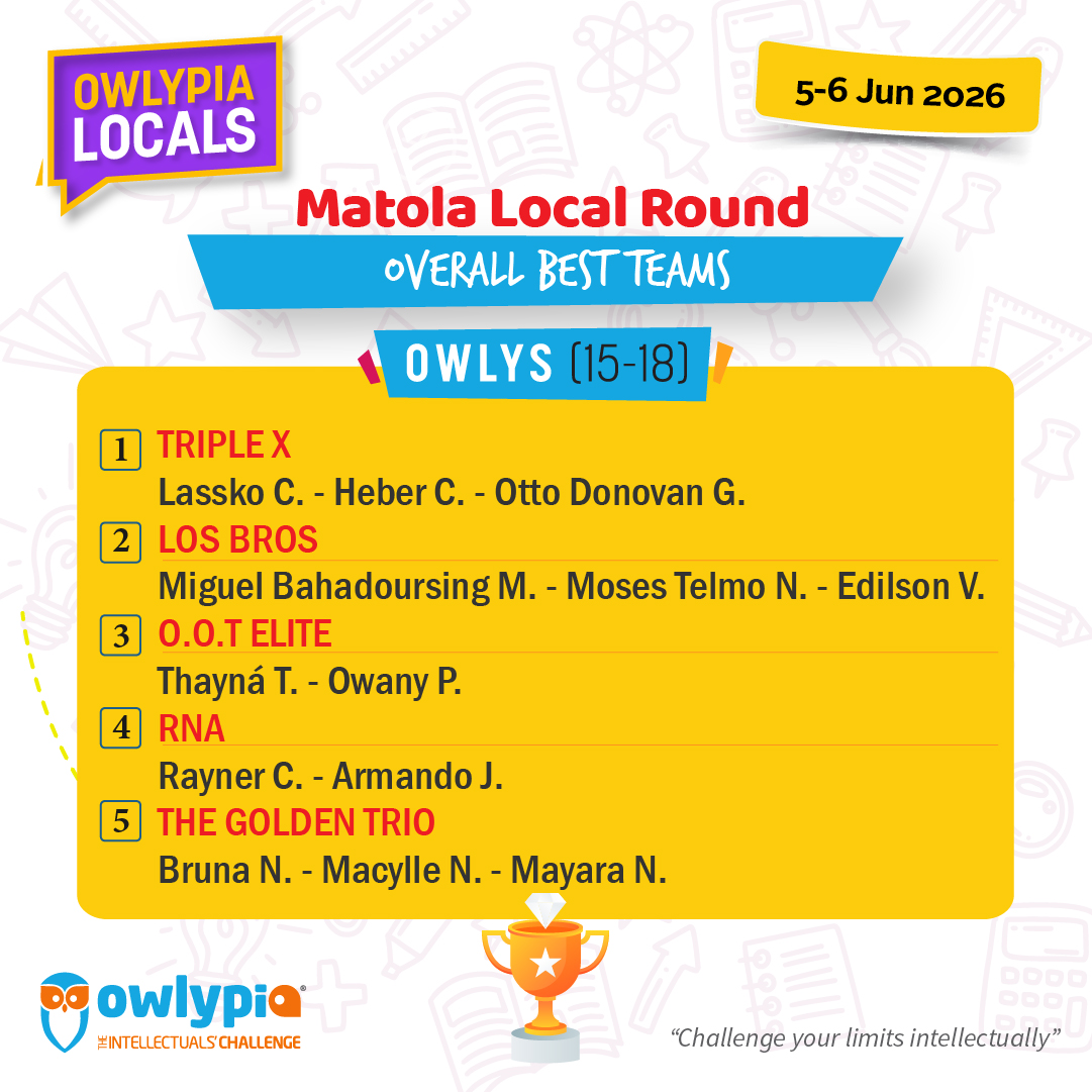 Owlypia competition results showing student achievements and awards ceremony