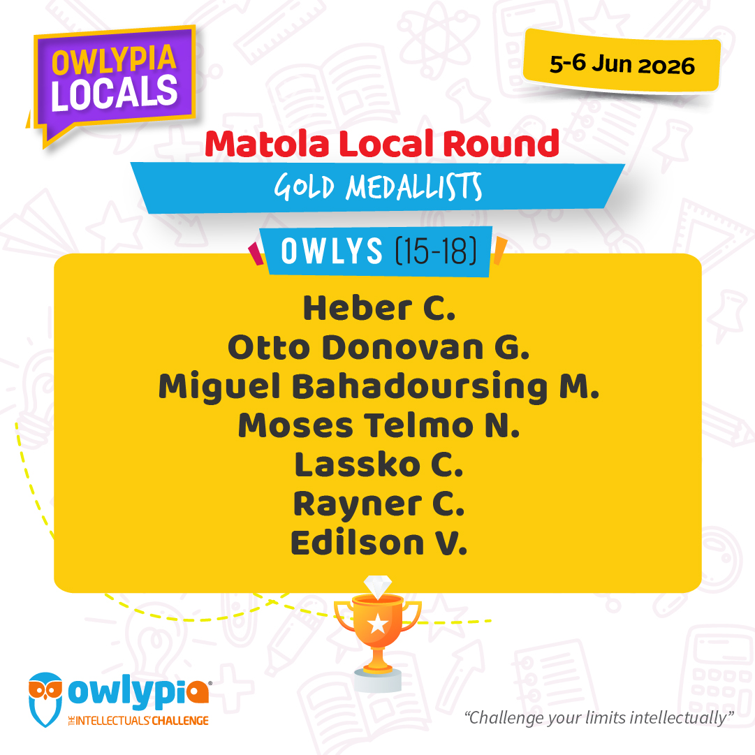 Owlypia competition results showing student achievements and awards ceremony