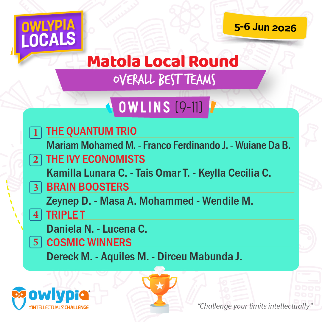 Owlypia competition results showing student achievements and awards ceremony