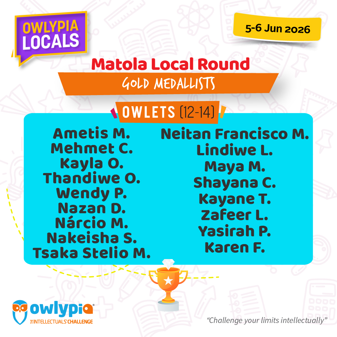 Owlypia competition results showing student achievements and awards ceremony