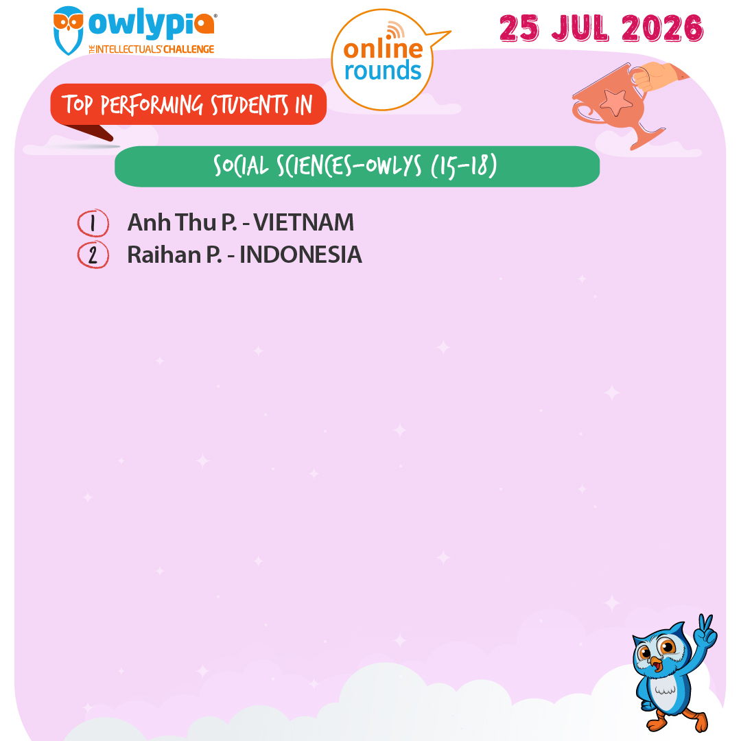 Owlypia competition results showing student achievements and awards ceremony