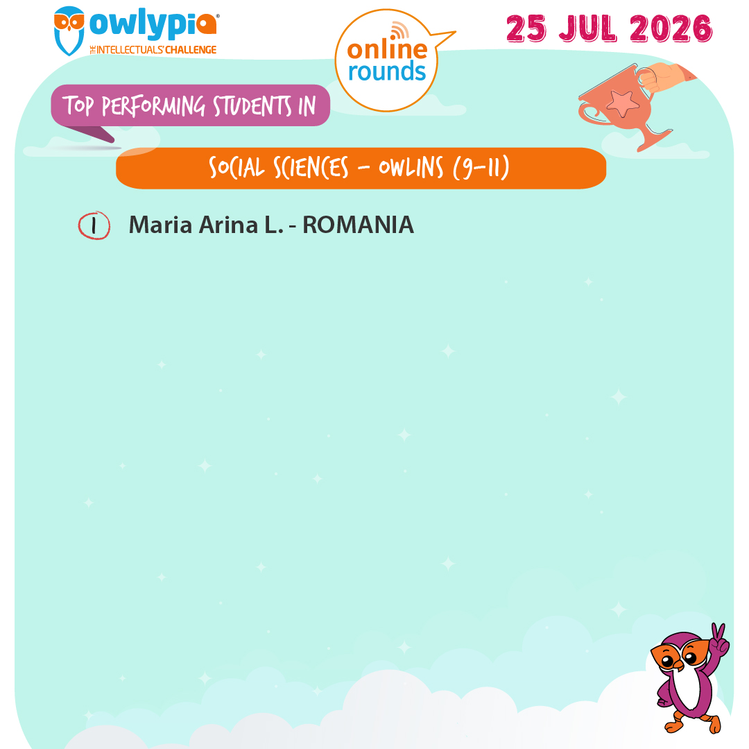 Owlypia competition results showing student achievements and awards ceremony